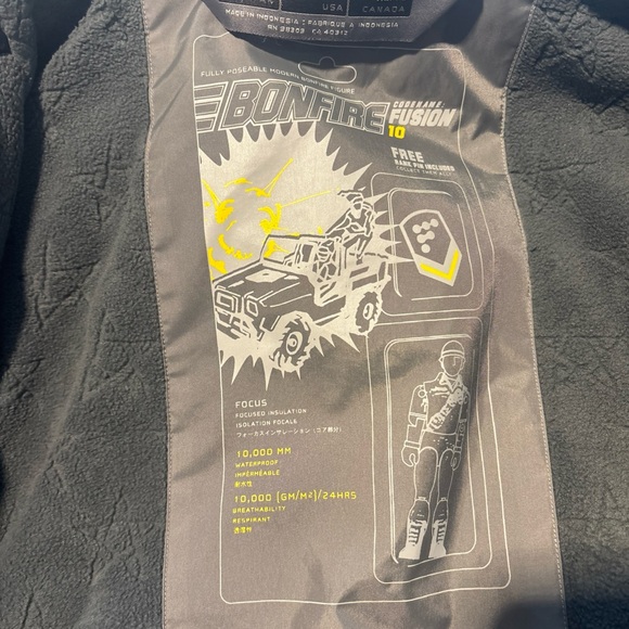 Men's Black and Gray Ski Jacket - Picture 3 of 7